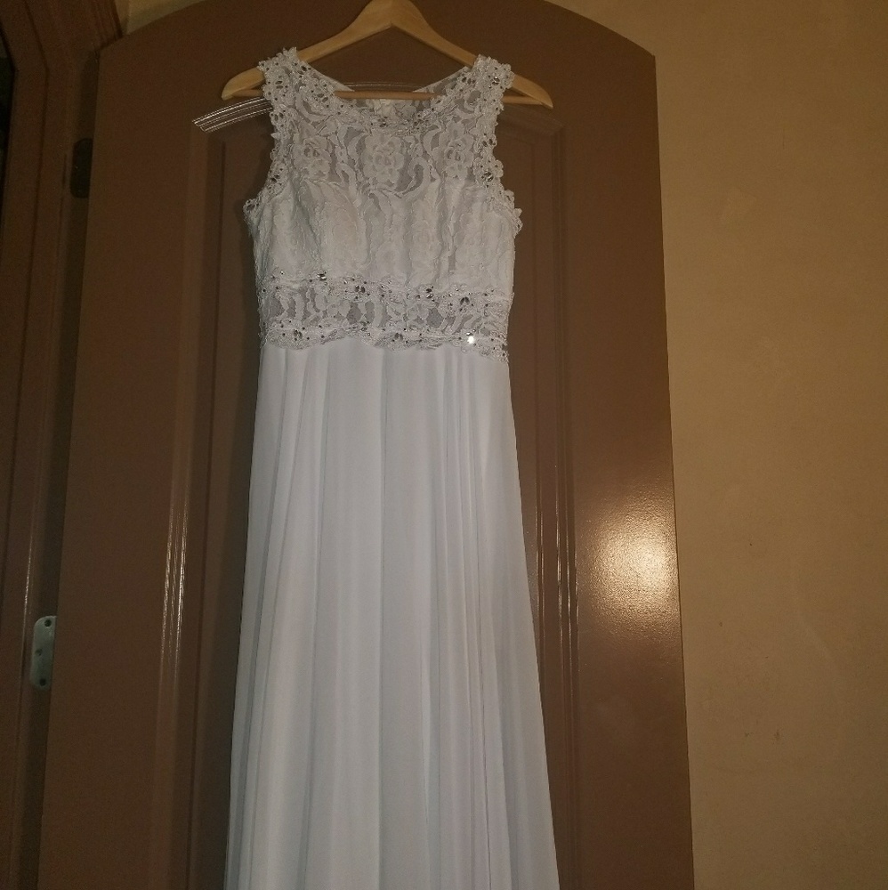 Long White Lacy Dress